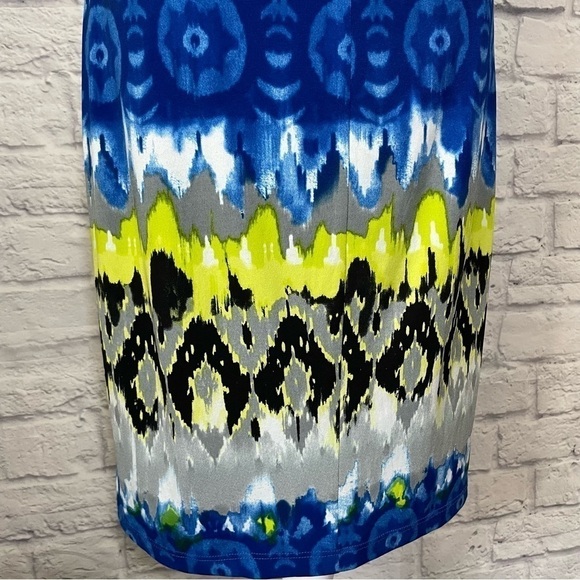 Frank Lyman Womens Geometric Multi Color Fitted Sheath Dress Size 10 - Picture 8 of 9